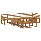 vidaXL Set de canapele de exterior 9 pcs natural Lemn Solid de Acacia 3385335
