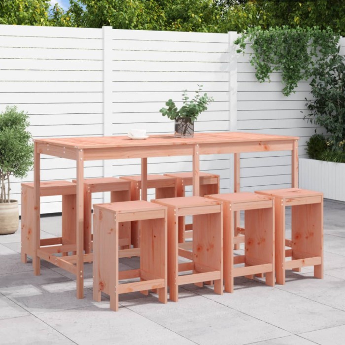 Gossi set bar de gradina, 9 piese, lemn masiv douglas