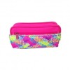 Penar Borseta Paiete Multicolor ECADA, 2 Compartimente, 21x8.5x11 cm, Poliester, Rechizite Scolare