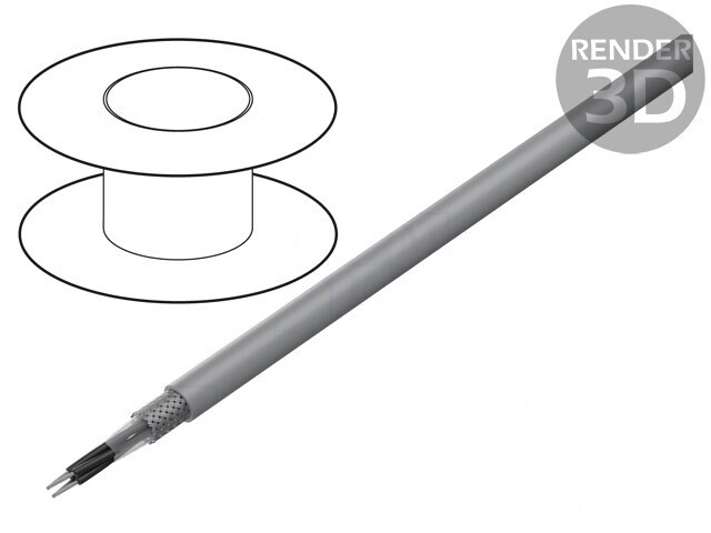 Cablu ecranat 4x1,5mm2 PVC cu tresă cupru cositorit