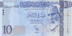 Bancnota Libia 10 Dinari (2015) - P82 UNC ( seria 1 )