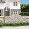 VidaXL Coșuri gabion arcuite 25 buc, 300x30x120/140 cm fier galvanizat