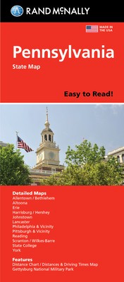 Rand McNally Easy to Read Folded Map: Pennsylvania State Map foto
