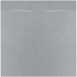Cadita de dus Rea Bazalt Grey 90x90cm, Compozit SMC, Aspect Piatra, Minimalista, Rezistent
