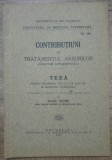 Contributiuni la tratamentul arsurilor/ 1930, Alta editura