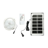 Plafoniera solara LED 50W, 6500K cu panou solar 3W, baterie LiFePO4 1800mAh, senzor miscare si telecomanda IP65 Breckner Germany
