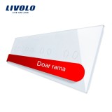 Cumpara ieftin Panou din sticla alba pentru 4 &icirc;ntrerupatoare duble touch Livolo, 8 pozitii