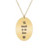 Master - Colier personalizat absolvire To teach is to love din argint 925 placat cu aur galben 24K