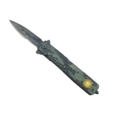 Briceag cu Deschidere Manuala, Model USA, Sistem Prindere Curea, Dispozitiv Spart Geam, 22cm