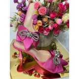 Papuci cu Toc din Satin Riya Pink
