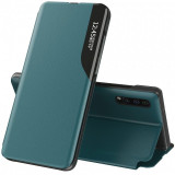 Husa Piele OEM Eco Leather View pentru Samsung Galaxy S20 Plus G985, cu suport, Verde