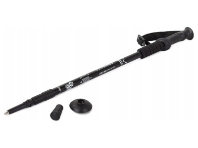 Bat trekking din aluminiu, sistem anti-soc, 1 bucata, 64 - 135 cm, negru foto