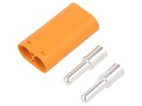 Mufă Alimentare DC LC 2-Pin pe Cablu Portocalie