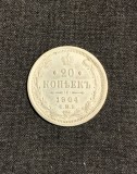 Moneda 20 copeici 1904 Rusia argint, Europa