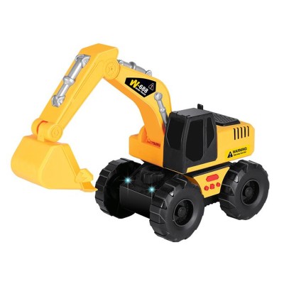 Excavator de santier cu lumini si sunet, Galben, ATU-089533 foto
