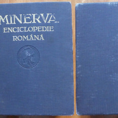 Minerva, enciclopedie romana, Cluj, 1929, cu 1000 clisee, 110 harti si 50 planse