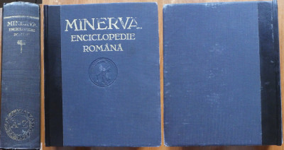 Minerva, enciclopedie romana, Cluj, 1929, cu 1000 clisee, 110 harti si 50 planse foto