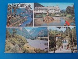 CPIB 23021 CARTE POSTALA - JUDETUL VALCEA. VALEA OLTULUI LA COZIA, CALIMANESTI - PARC, OLTUL LA COZIA, CALIMANESTI - VILA FLORILOR, TIMBRU, Necirculata, Printata