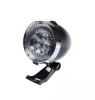 Lampa Fata Bicicleta Retro, 3 LED, Neagra, AWR1116, Diametru 7cm, Suport Furca