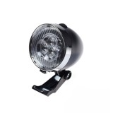 Lampa fata biciclete retro, 3 led-uri, culoare negru Cod:AWR1116