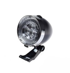 Lampa fata biciclete retro, 3 led-uri, culoare negru Cod:AWR1116