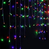 Instalatie Craciun Turturi 100 LED 4m Multicolor, 8 Jocuri Lumini, Interior/Exterior, Consum Redus