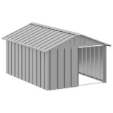 Cumpara ieftin Casa pentru caini, gri, 116,5x153x81,5 cm, otel galvanizat