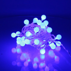 Ghirlanda luminoasa decorativa cu sfere albastre 30 LED-uri cablu alb WELL foto