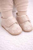 Pantofiori crem din piele lacuita - Elegant (Marime Disponibila: 6-9 luni