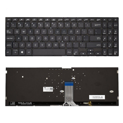 Tastatura Laptop, Asus, VivoBook S15 S530, S530U, S530UA, S530UF, S530UN, S530F, S530FA, S530FN, cu iluminare, layout US foto