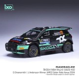 Modele auto și moto model 1/43 IXO &Scaron;koda Fabia Rally2 #22 Greensmith/Andersson WRC Safari Rallye Kenia 2024 - 1:43 ( lungime 10 cm )
