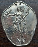 (167) PLACA DIN ARGINT 925 FACUTA CU TEHNICA REPOUSSE LA ATELIERUL DE BIJUTERII TORRINI DIN FLORENTA, MODEL ART NOUVEAU - SUPERBA