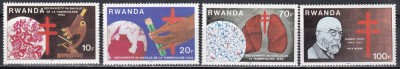 Rwanda 1982 - 100 de ani de la descoperirea bacilului tuberculos, MNH foto