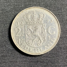 Moneda 2 1/2 gulden 1972 Olanda