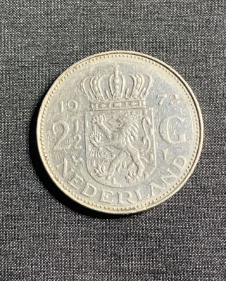 Moneda 2 1/2 gulden 1972 Olanda foto