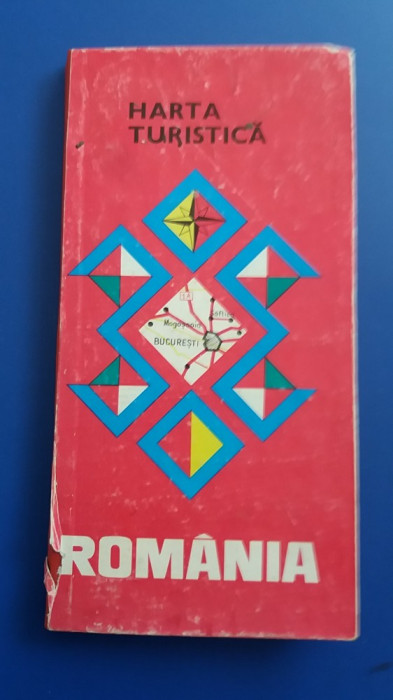 myh 63 - 28 - ROMANIA HARTA TURISTICA - EDITATA IN 1968 - PIESA DE COLECTIE