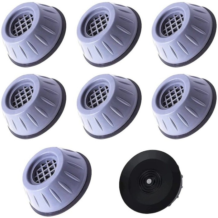 Set 8 picioare pentru masina de spalat si orice tip de mobilier, anti zgomot, antiderapante, 79 mm