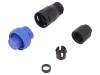 Conector circular mamă BULGIN, 6 pini, IP68, Seria Buccaneer 400, Montare pe cablu, Poliamidă, 125V