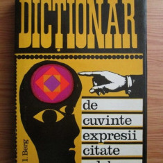 I. Berg - Dictionar de cuvinte, expresii, citate celebre (1968)