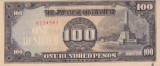 Bancnota Filipine 100 Pesos (1943) - P112 UNC ( ocupatia japoneza - vezi descriere )