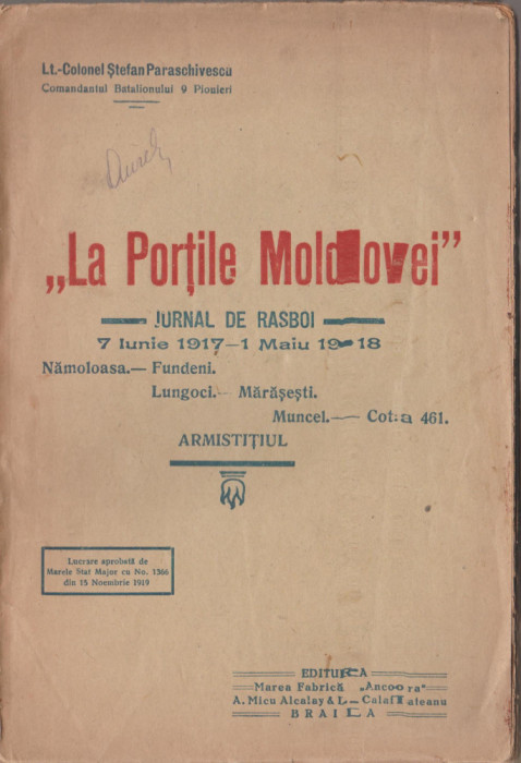 Stefan Paraschivescu - La Portile Moldovei. Jurnal de rasboi