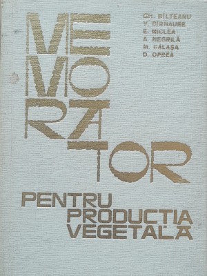 Memorator pentru productia vegetala Bilteanu foto