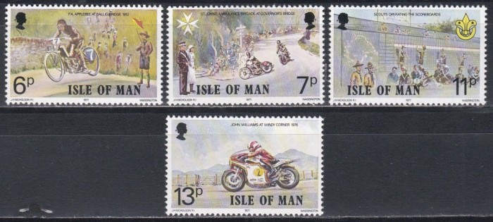 Isle of Man 1977 - A 70-a aniversare a curselor de motociclete TT din Insula Man, MNH