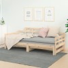 VidaXL Pat extensibil de zi, 2x(80x200) cm, lemn masiv de pin 820347