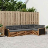 vidaXL Set de canapele de exterior 5 pcs Natural și Antracit 3383345