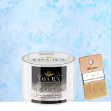 Vopsea Decorativă Perla Luxury Albastru Deschis 0,5L cu fulgi perlați&ndash;Pensulă inclusă-Toro Decor