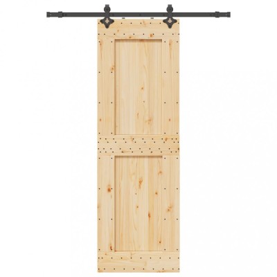 vidaXL Ușă glisantă cu set de feronerie 70x210 cm, lemn masiv de pin foto