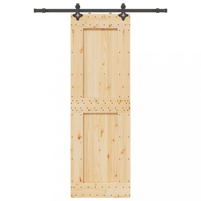 vidaXL Ușă glisantă cu set de feronerie 70x210 cm, lemn masiv de pin