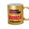 Cana sidefata aurie personalizata cu textul Loading bunica in devenire