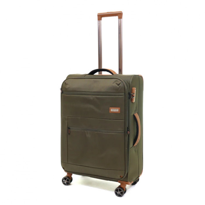 Troler Ella Icon Atena Verde Textil, 67X41X27 cm ComfortTravel Luggage